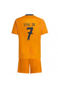 Fotbalové Dres Real Madrid Vinicius Junior #7 Dětské Venkovní Oblečení 2024-25 Krátký Rukáv (+ trenýrky)